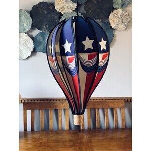 Premier Kites Hot Air Balloon 16 Inch- Patriotic Wind Spinner